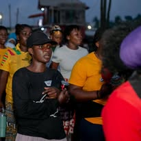 Community members gathered for an evening mission programme